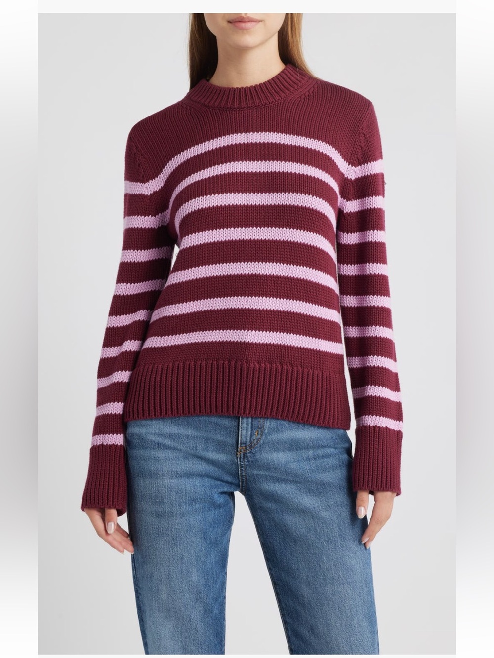 Rails Alise Stripe Crewneck Cotton Sweater Size XS